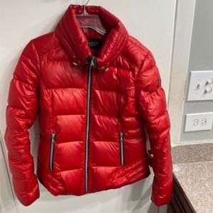GUESS RED PUFFER JACKET